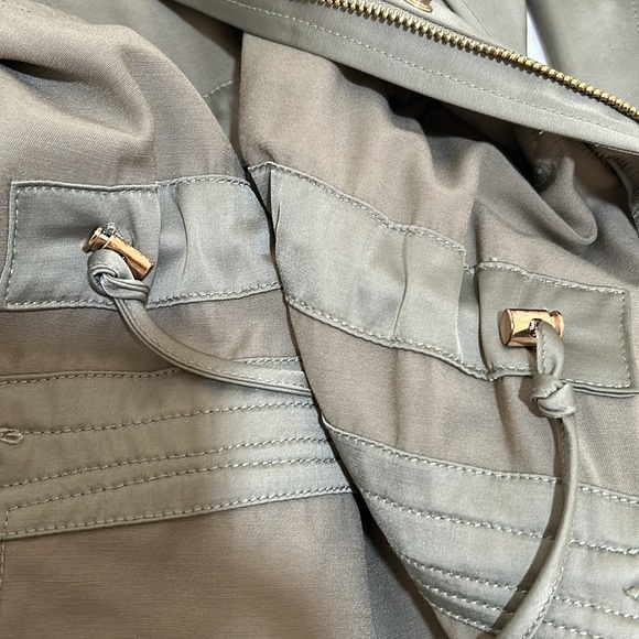 CHICO’S UTILITY JACKET WOMEN SIZE 8/10 OLIVE LONG SLEEVES - Picture 8 of 16